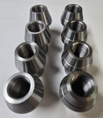 Tube Adapters, 3/4-16 Thread, 1 Inch ID DOM Tubing, Left and Right Handed, 8-Pack